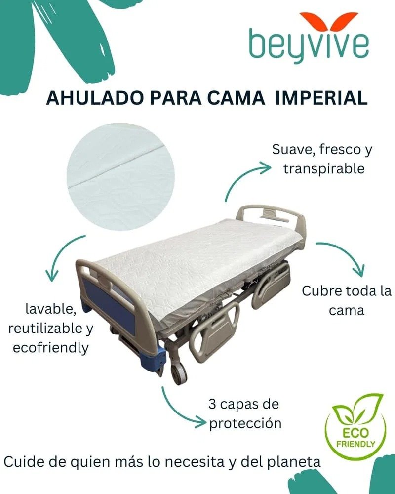 Ahulado para cama 90 por 3 centímetros sobre una superficie de cuadros